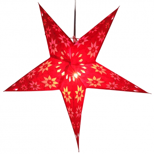 Faltbarer Advents Leucht Papierstern, Weihnachtsstern 60 cm - Adonis rot