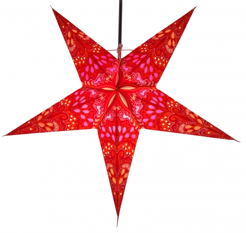 Foldable Advent illuminated paper star, Christmas star 60 cm - Nestor orange