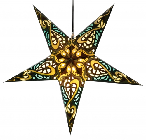 Faltbarer Advents Leucht Papierstern, Weihnachtsstern 60 cm - Galadriel grn