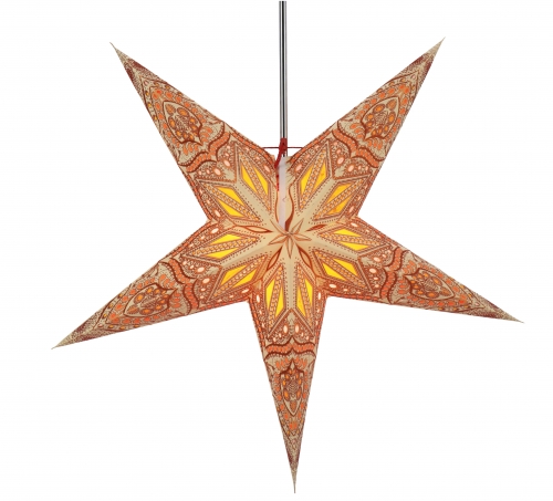 Faltbarer Advents Leucht Papierstern, Weihnachtsstern 60 cm - Dadari orange
