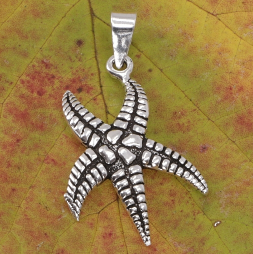 Silver pendant starfish, ethno pendant power animal talisman - 3,8x2,5 cm