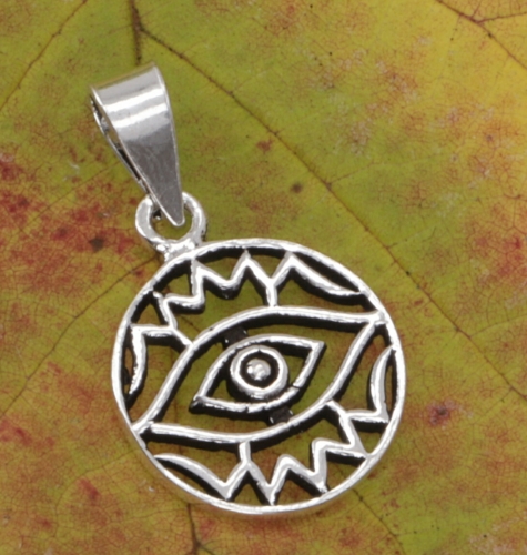 Talisman silver pendant protective eye, Nazar eye - model 1 - 2,5 cm 1,5 cm