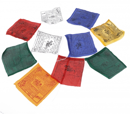 Tibetische Gebetsfahne in verschiedenen Lngen - 10 Wimpel/Baumwolle