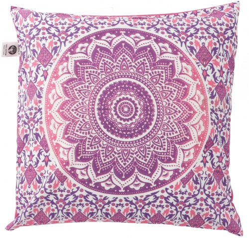 Sun cushion cover - mandala, printed boho cushion cover - pink - 40x40x0,5 cm 