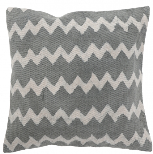Woven kilim cushion cover block print, decorative cushion cover, boho cushion traditional production - pattern 3 - 40x40x0,5 cm 
