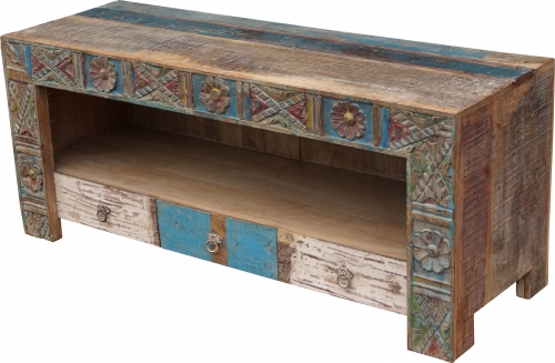 Lowboard, TV table, flat dresser vintage look - model 6 - 56x132x45 cm 