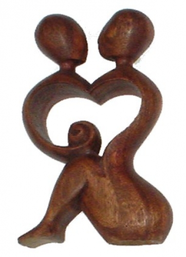 Wooden figure, statue, decorative object Feng Shui - `Love`