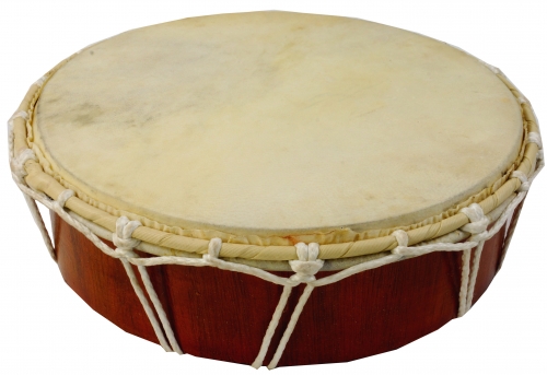 Flat wooden drum, percussion rhythm sound instruments, frame drum, hand drum - 26 cm