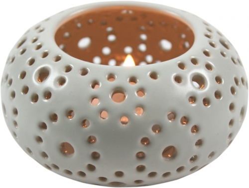 Flat dot lantern - white - 4x9x9 cm 