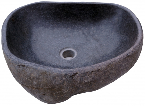 Solid river stone countertop washbasin, wash bowl, natural stone hand washbasin about 45 cm - model 5