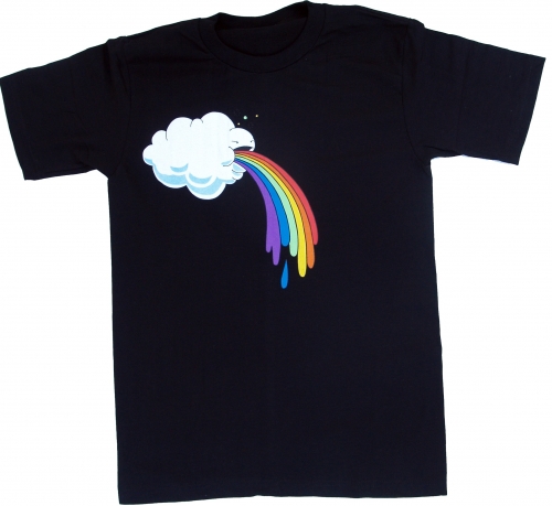 Fun Retro Art T-Shirt `Wolke` - dunkelblau