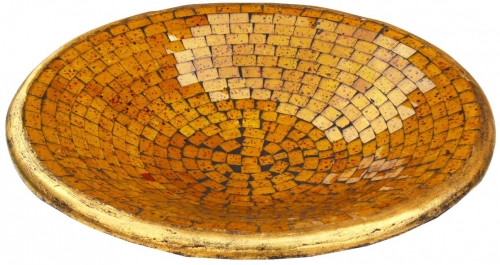 Runde Mosaikschale, Untersetzer, Dekoschale, handgearbeitete Keramik & Glas Obst Schale - Design 8