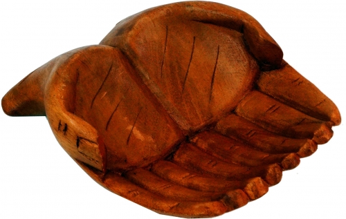 Carved hands, wooden bowl - M5 Hand - 5x18x13 cm 