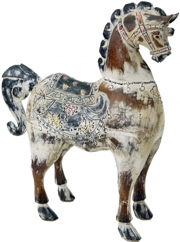 Carved horse, decorative object - Design 1 - 52x40x12 cm 
