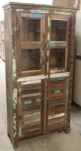 Glass cabinet, glass display cabinet, kitchen cabinet - Model 6 - 183x92x41 cm 
