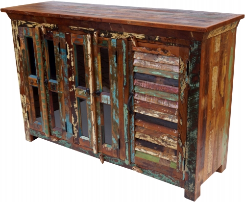 Solid vintage chest of drawers, highboard, sideboard, hallway cupboard - Model 26 - 92x140x46 cm 