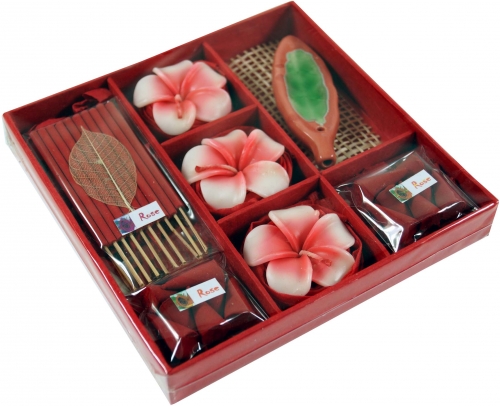 Incense fragrance set from Thailand - Rose - 3x17x17 cm 