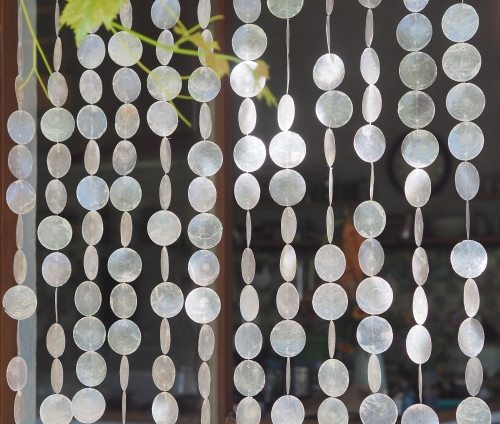 Exotic capiz shell curtain, wind chime, room divider, door curtain, wall decoration - 100*210cm