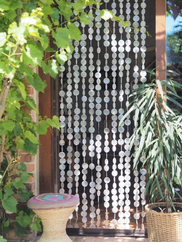 Exotic capiz shell curtain, wind chime, room divider, door curtain, wall decor - 80*200cm