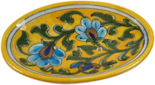 Handbemalte Keramikseifenschale Nr. 2 - 3x13x10 cm 