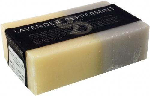 Handmade scented soap, 100 g Fair Trade - Lavender/Peppermint - 2,5x8x5 cm 