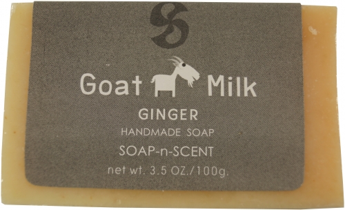 Handmade goat`s milk soap, 100 g Fair Trade - Ginger - 2,5x8x5 cm 