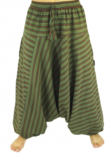 Harem pants, harem pants, bloomers, aladdin pants made of cotton - green