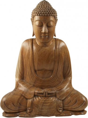 Wooden Buddha, Buddha statue, handmade 30 cm, Dhyana Mudra - Design 11