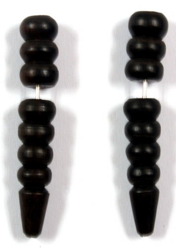 Tribal wooden earring, wooden spiral, fake piercing, plug - model 46 - 4 cm