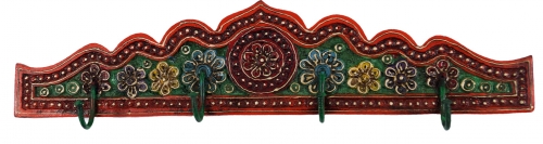 Indische Vintage Hakenleiste, Garderobe, Schlsselbrett - Design 2 - 11,50x50x6 cm 