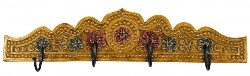 Indian vintage hook rail, coat rack - Design 1 - 11,5x50x2,5 cm 
