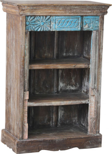 Small rustic bookcase, solid wood, India - Model 31 - 95x64x34 cm 