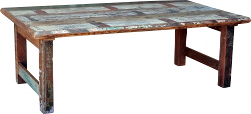 Coffee table made from recycled wood - model 18b - 45x131x70 cm 