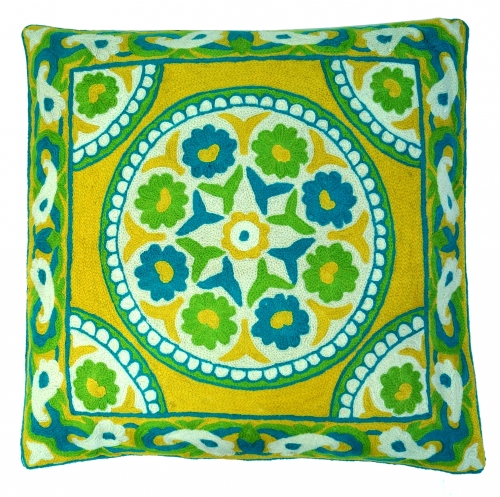 Kilim cushion cover, boho cushion cover `cashmere` made of wool - pattern 4 - 50x50x1 cm 