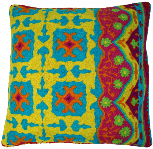 Kelim pillowcase, boho pillowcase `cashmere` wool - pattern 1 - 50x50x1 cm 