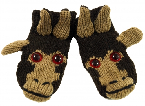Children`s gloves, animal gloves monkey