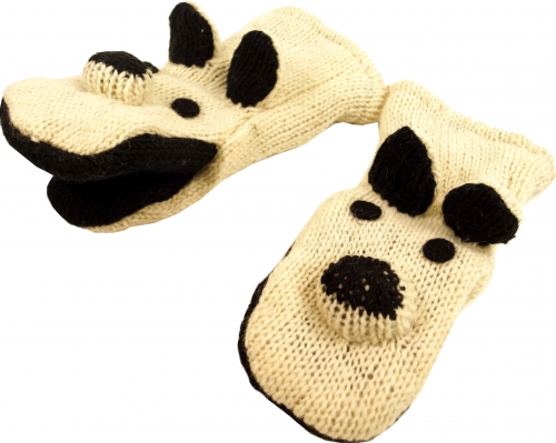 Children`s gloves, animal gloves dog