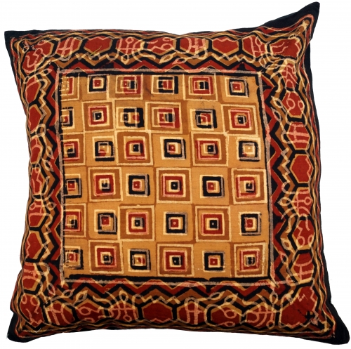 Block print cushion cover, decorative cushion cover, cushion cover ethno, traditional production - pattern 22