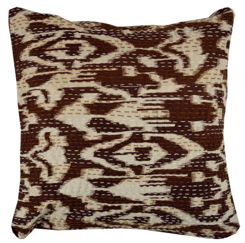 Ikat cushion cover, cushion cover, decorative cushion cover, decorative cushion cover, ethno cushion cover - brown - 40x40x0,5 cm 