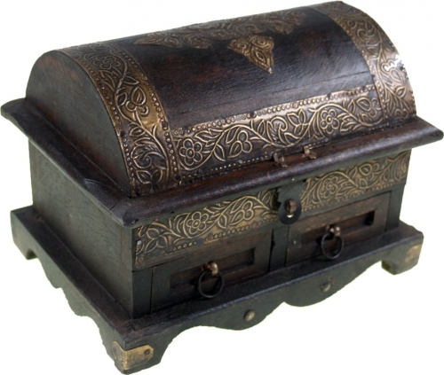 Rustic small treasure chest, wooden box, jewelry box - model 7 - 15x20x15 cm 