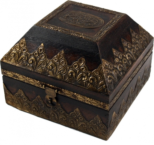 Rustic small treasure chest, wooden box, jewelry box - model 13 - 12x15x15 cm 