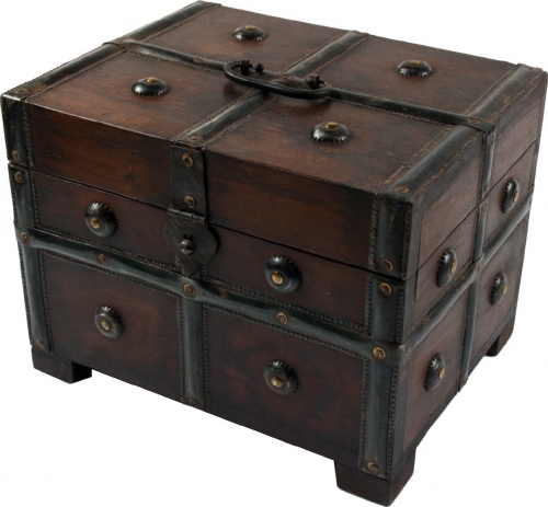 Small treasure chest, wooden box, jewelry box in 2 sizes - model 2