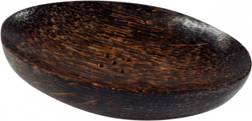 Coconut wood soap dish oval - 2x8x14 cm 