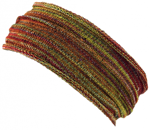 Magic Hairband, Dread Wrap, Schlauchschal, Stirnband - Haarband rot/gelb