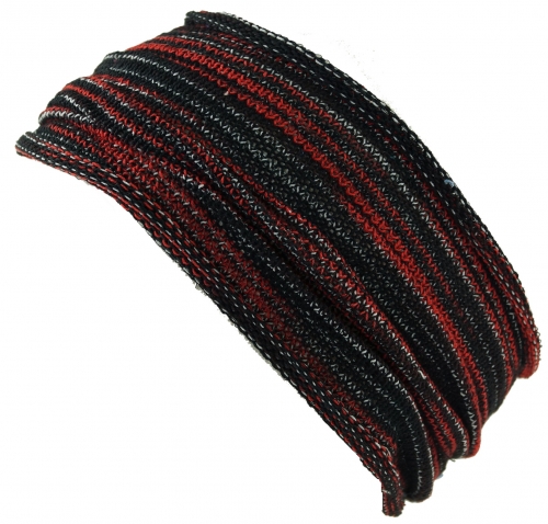 Magic Hairband, Dread Wrap, Schlauchschal, Stirnband - Haarband schwarz/rot