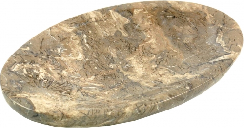 Marmor Seifenschale, Zen Schale fr den Waschtisch - grau 16cm