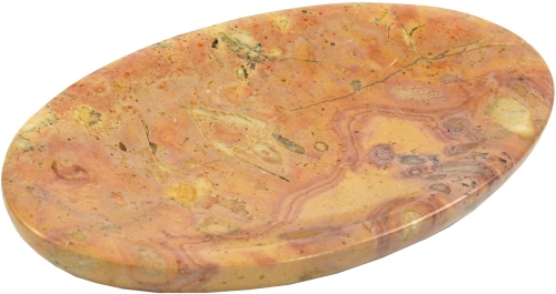 Marble soap dish, Zen dish for the washbasin - orange - 1,5x16x10 cm 