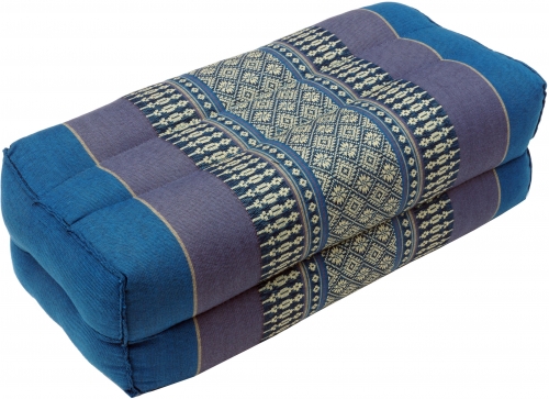 Meditation cushion, block cushion, square yoga support cushion, support cushion, Thai neck support with kapok - turquoise - 10x20x30 cm 