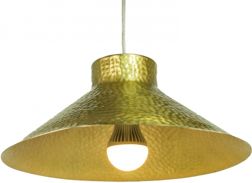 Messing Deckenlampe / Deckenleuchte Jabalpur, handgeschlagen - Modell 5 - 15x21x21 cm  21 cm