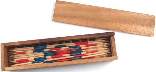 Holzspiel, Geschicklichkeitsspiel, Knobelspiel - Mikado - 7x7x7 cm 